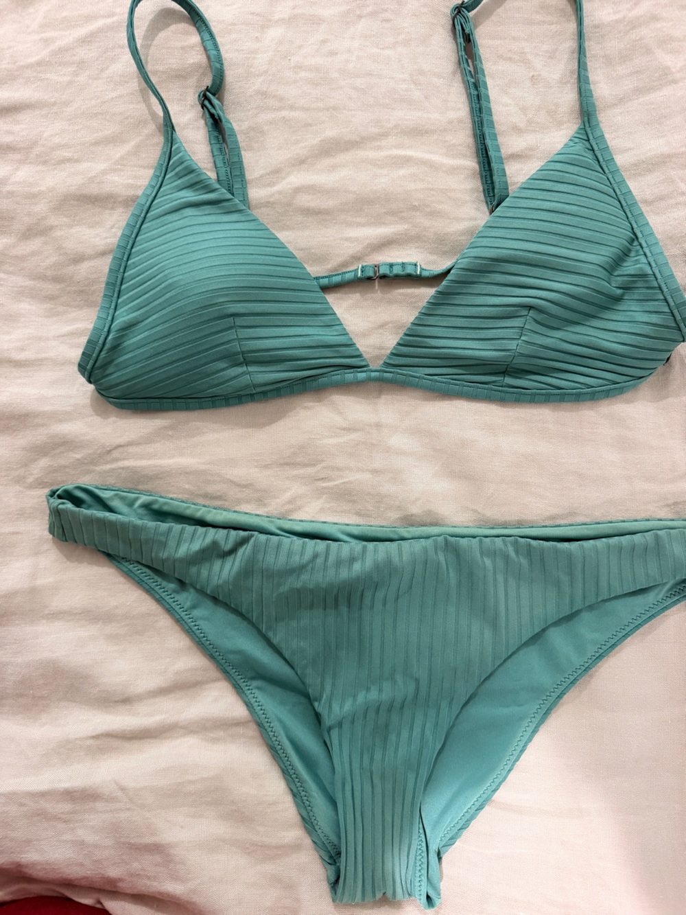 Rip Curl Teal Ribbed Two-Piece Bikini